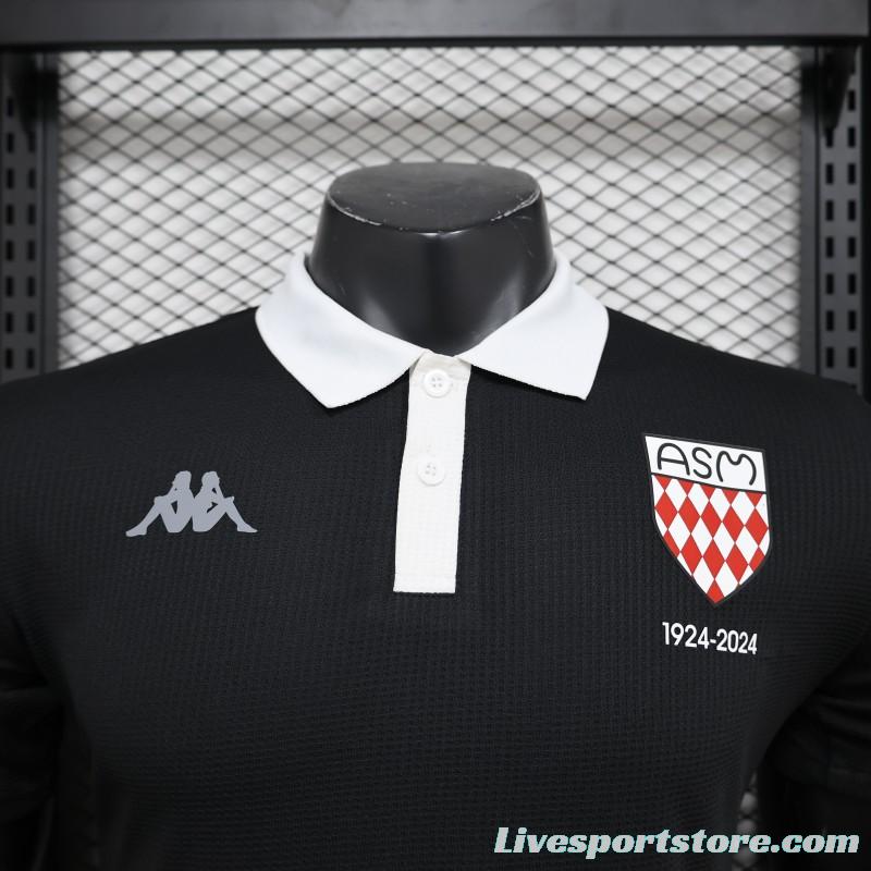 Player Version 24/25 AS Manaco Black 100th Anniversary Special Jersey