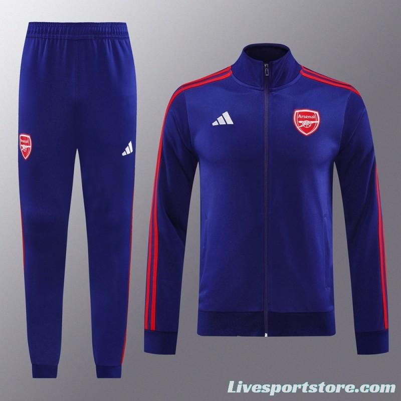 24/25 Arsenal Blue Full Zipper Jacket +Long Pants