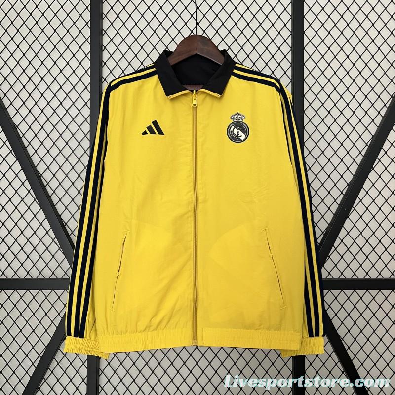 24/25 Real Madrid Yellow/Red Reversible Windbreaker