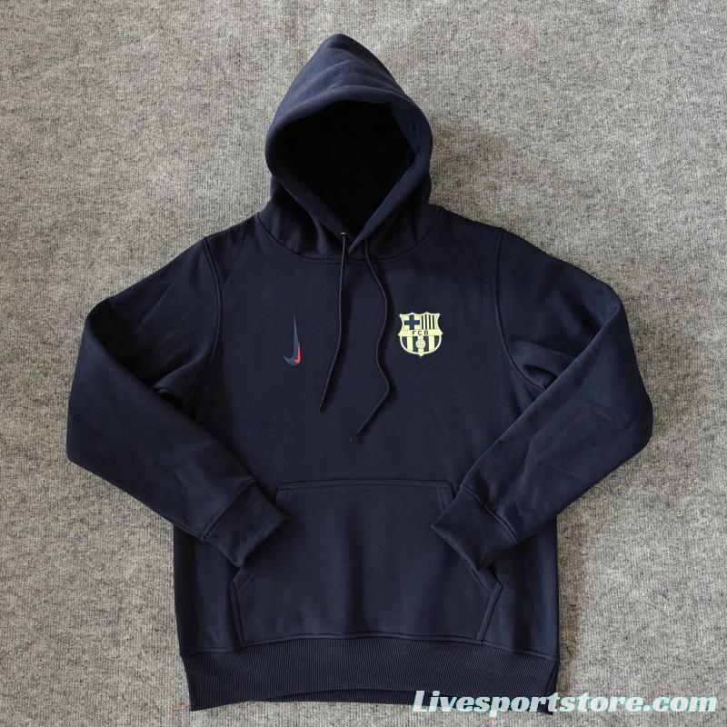 24/25 Barcelona Navy/Red/Black/Beige/Grey Hoodie WIth Black Badge