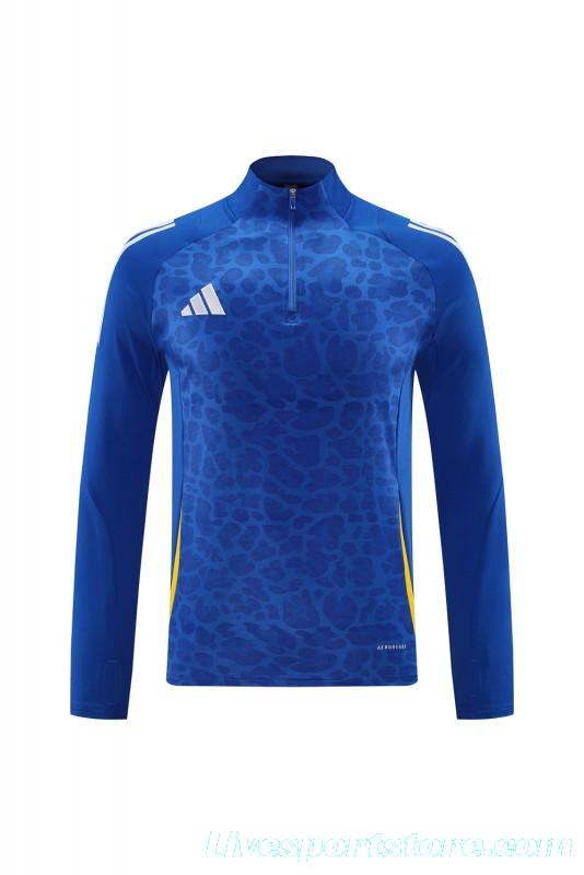 2024 Adidas Blue Half Zipper Jacket+Long Pants