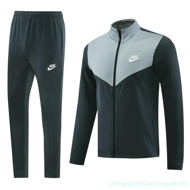 2024 NIKE Black/Grey Full Zipper Jacket +Long Pants