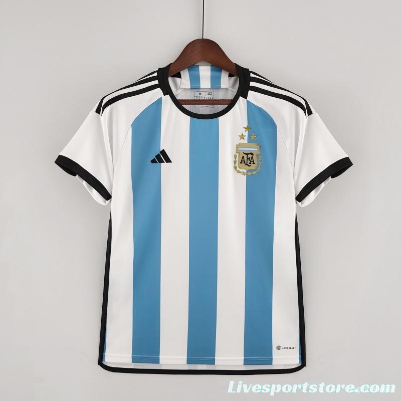 3 Stars Argentina Home Final Match Jersey