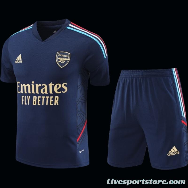 23-24 Arsenal Navy Short Sleeve+Shorts