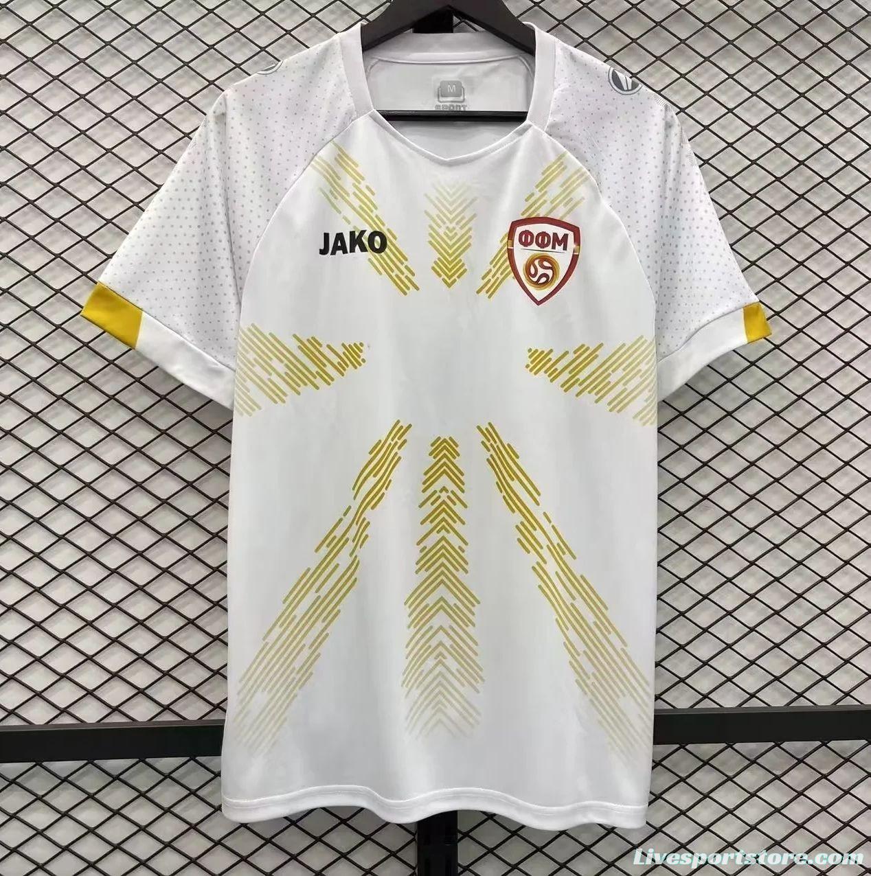 2023 North Macedonia Away White Jersey