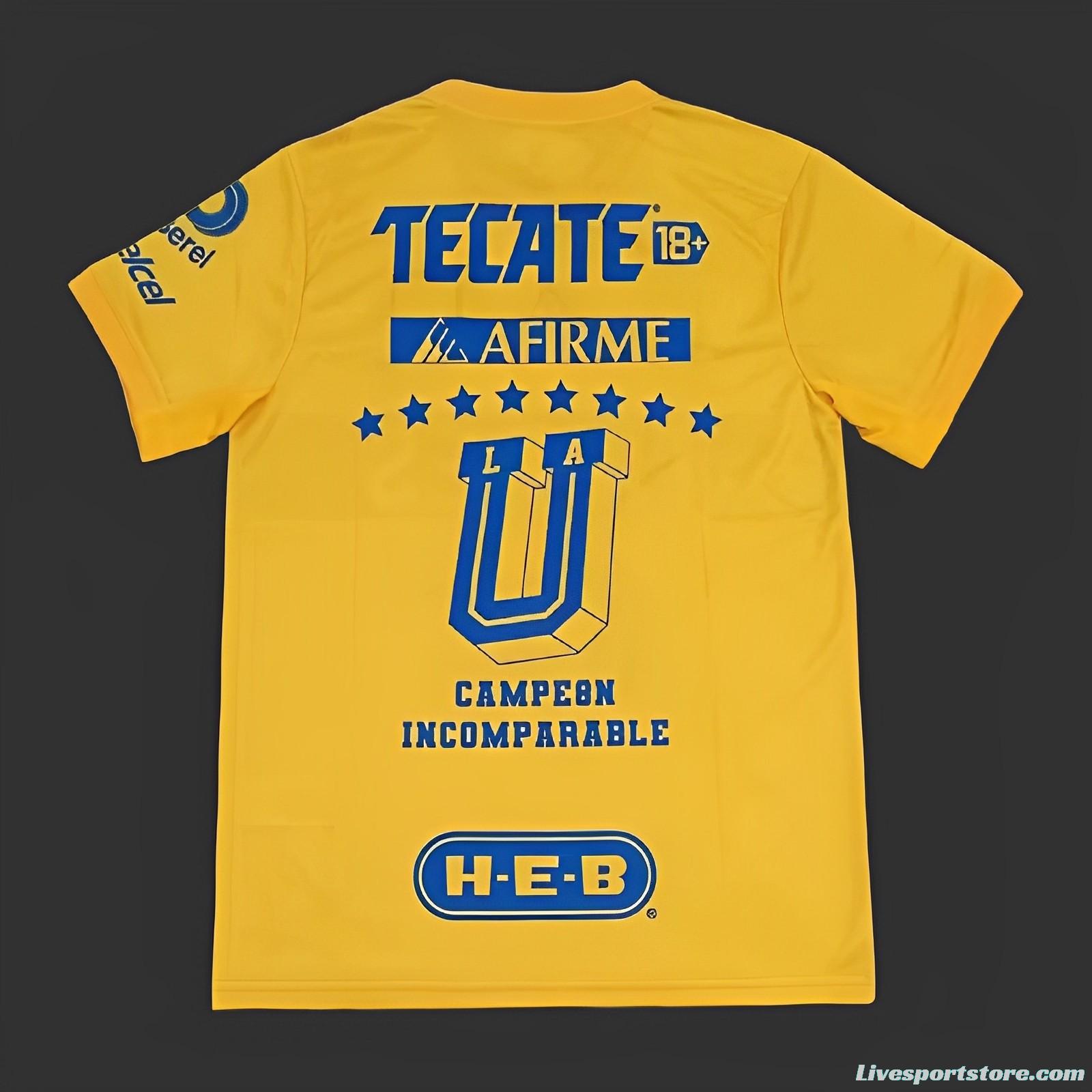 23/24 Tigres UANL Campeon Incomparable Home Jersey