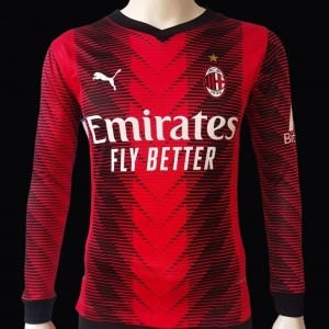 Player Version 23/24 AC Milan Home Long Sleeve Jersey