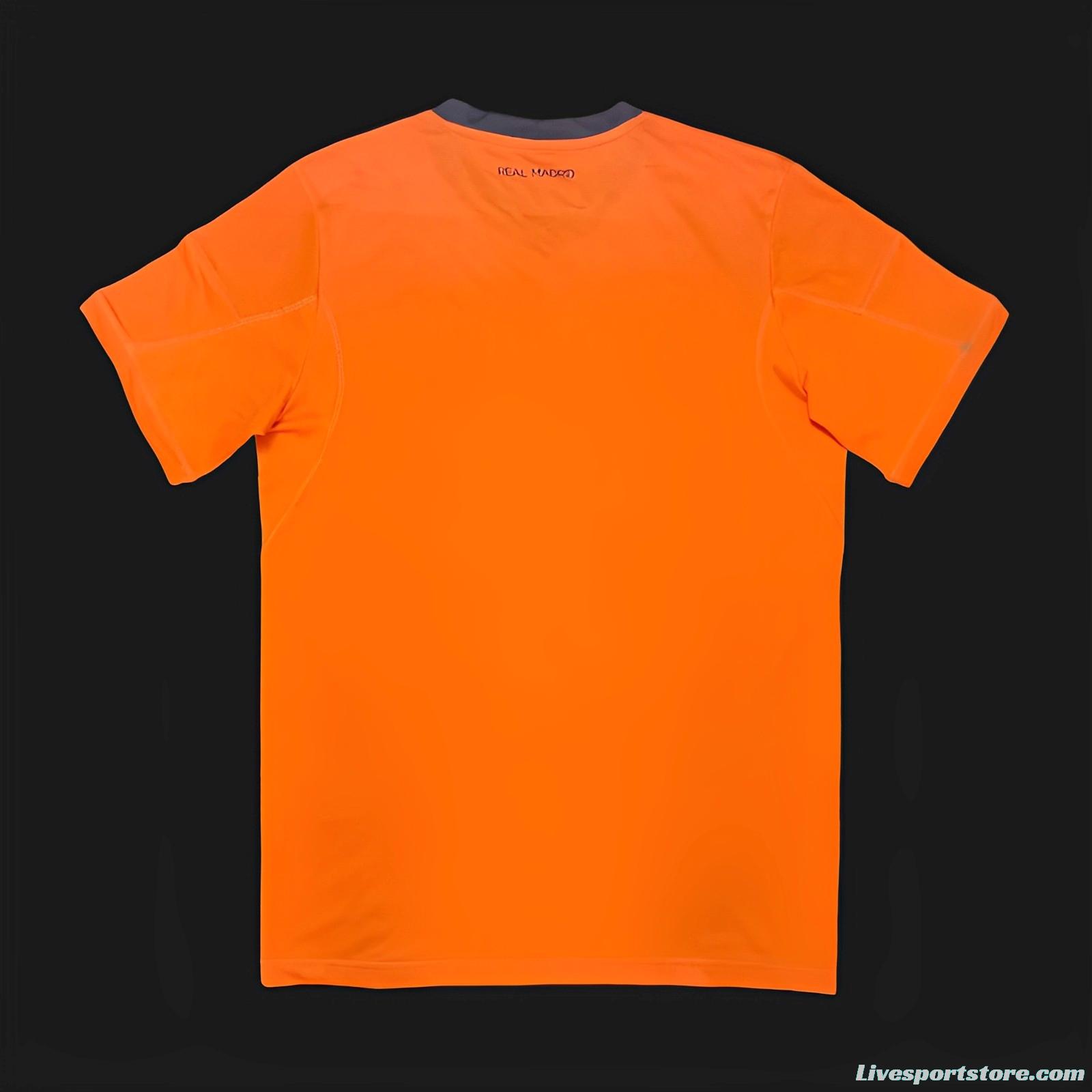 Retro 13/14 Real Madrid Third Orange Jersey Worn By Ronaldo