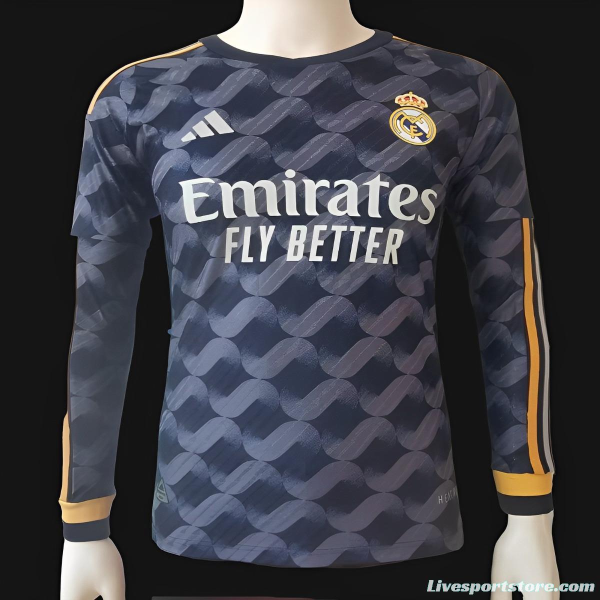 Player Version 23/24 Real Madrid Away Long Sleeve Jersey