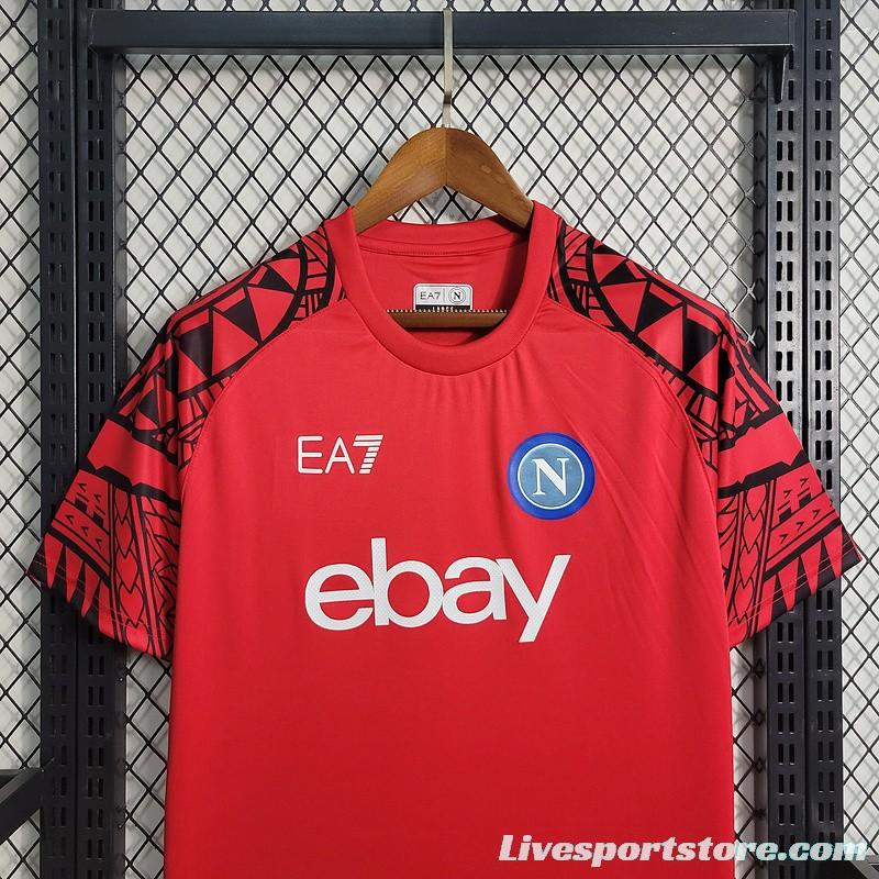 23/24 Napoli Red pre-Match Jersey