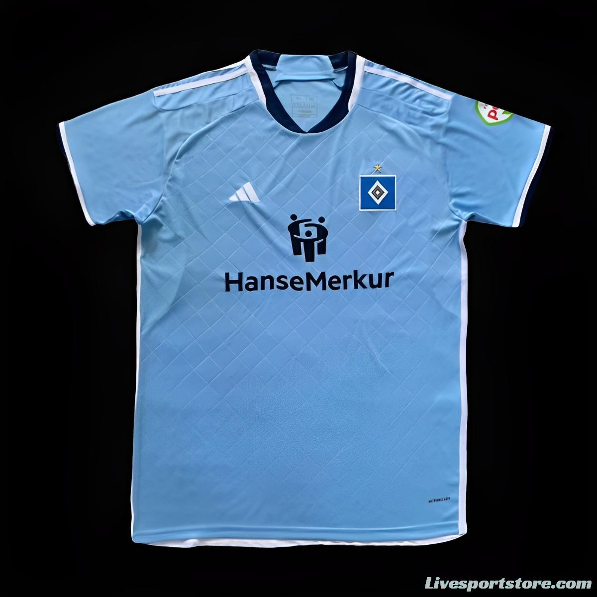 23/24 Hamburger SV Away Blue  Jersey