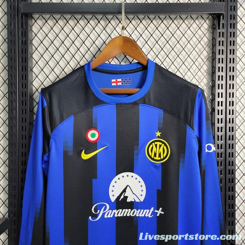 23/24 Inter Milan Home Long Sleeve Jersey