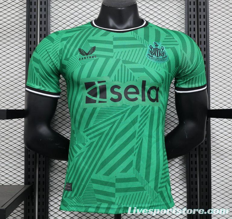 Player Version 23/24 Newcastle United Away Green Jersey