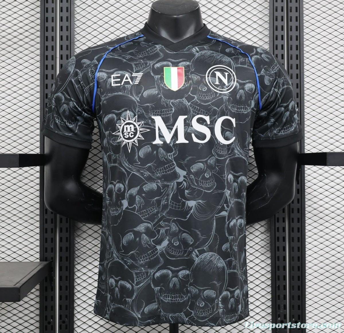 Player Version 23/24 Napoli Halloween Black Jersey