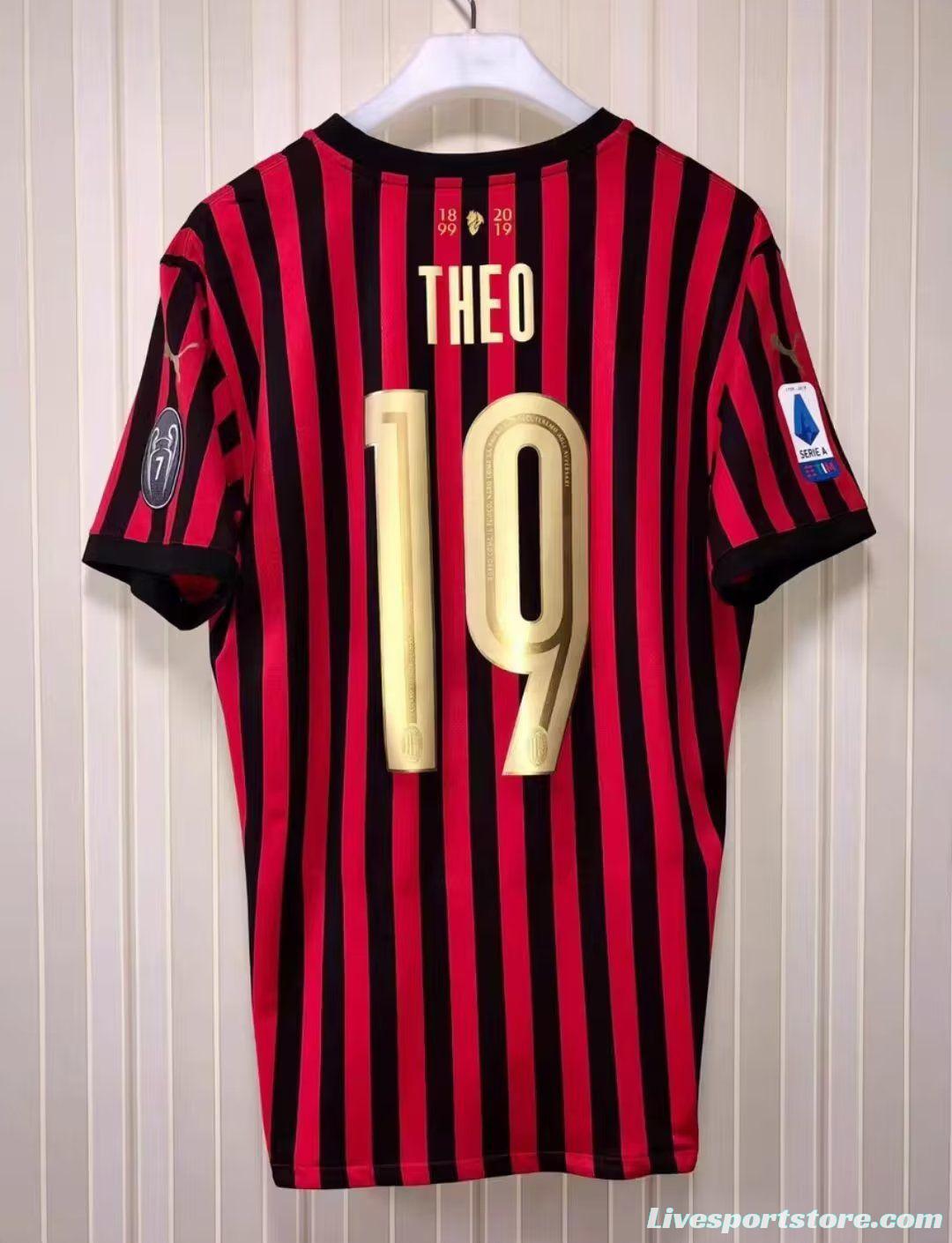 Retro 19/20 AC Milan Anniversary 120TH Home Jersey