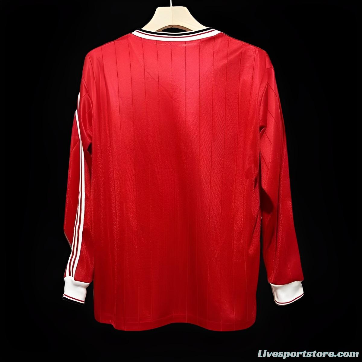 Retro 82/83 Manchester United Home Long Sleeve Jersey