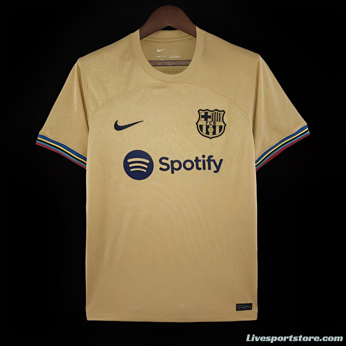 22/23 Barcelona Away Soccer Jersey