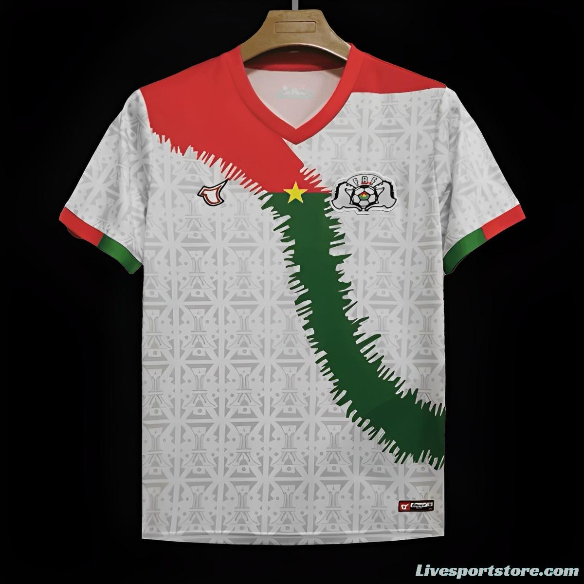 2024 Burkina Faso Away White Jersey