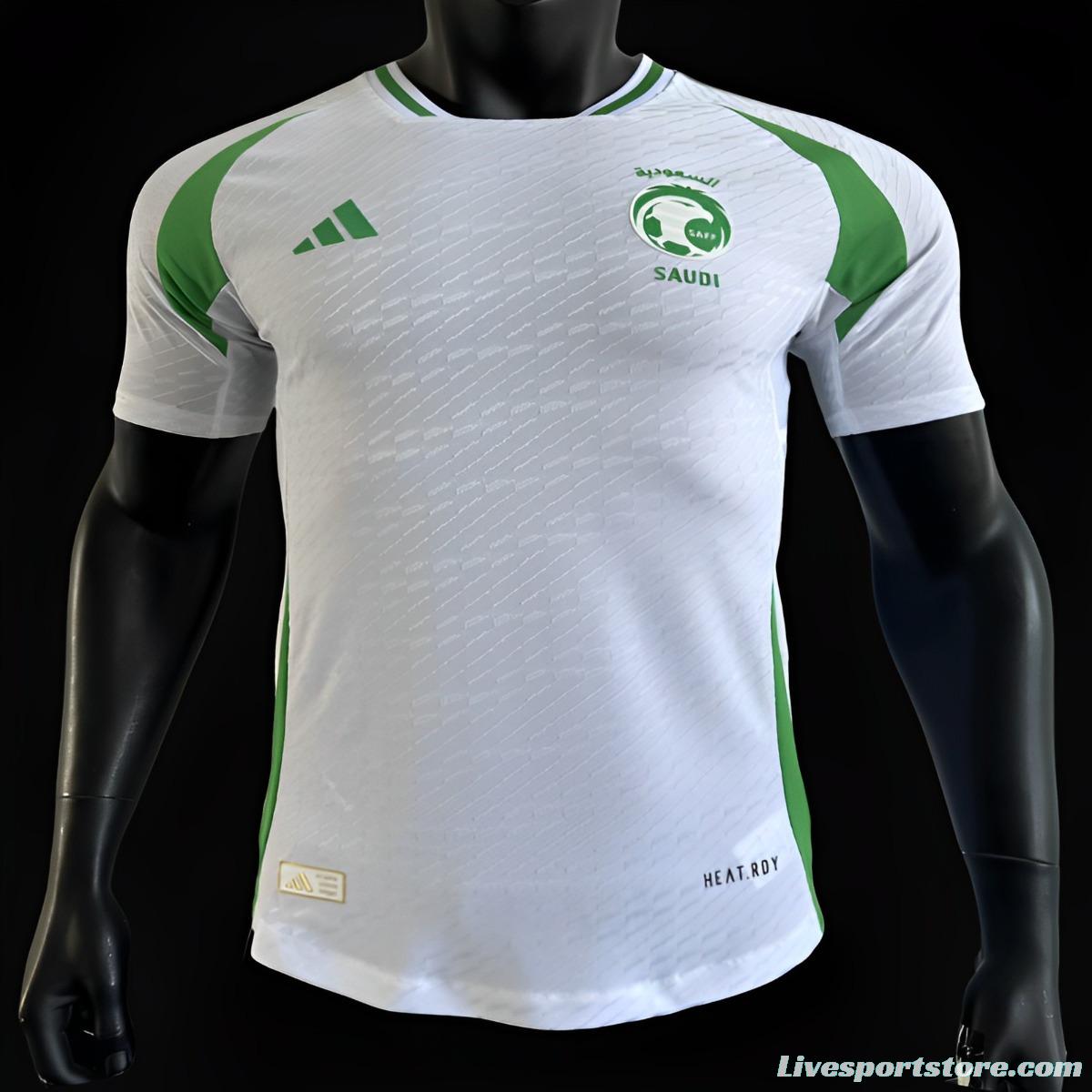 Player Version 2024 Saudi Arabia Away White Jersey