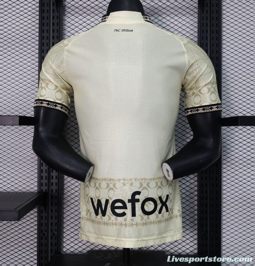 Player Version AC Milan x PLEASURES Forth White Jersey