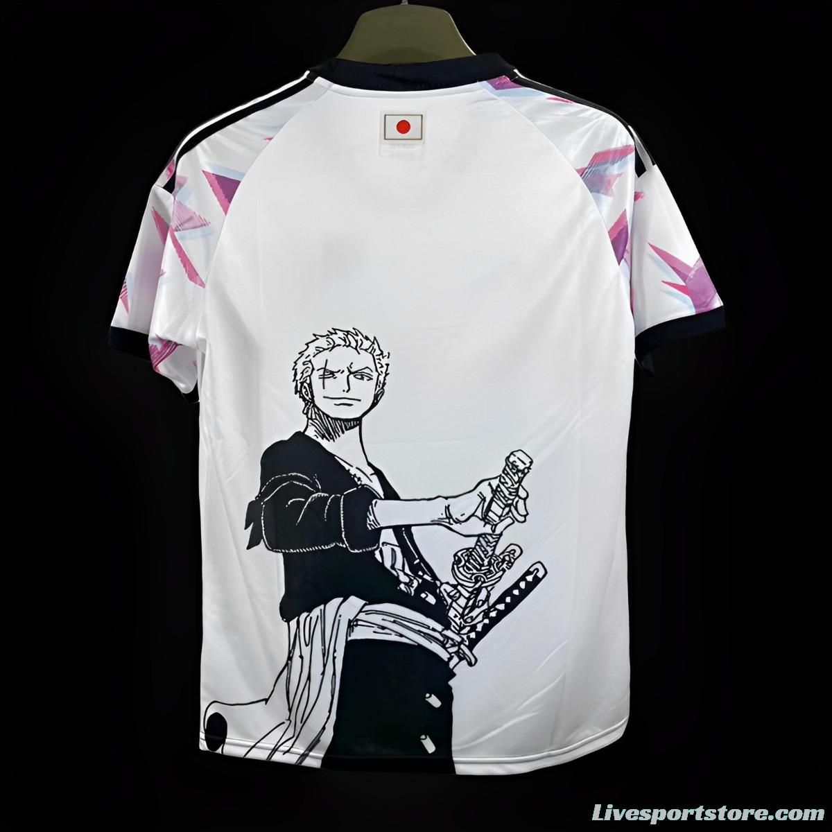 2022 Japan Away White Otaku Zoro Roronoa Jersey