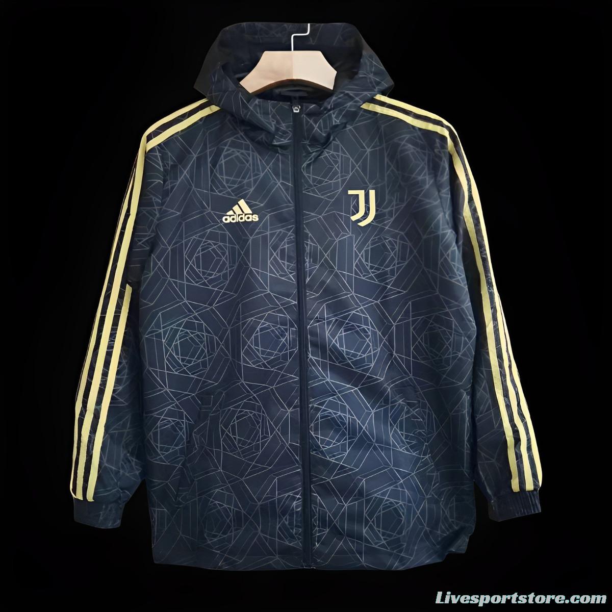 23/24 Juventus Black Windbreaker