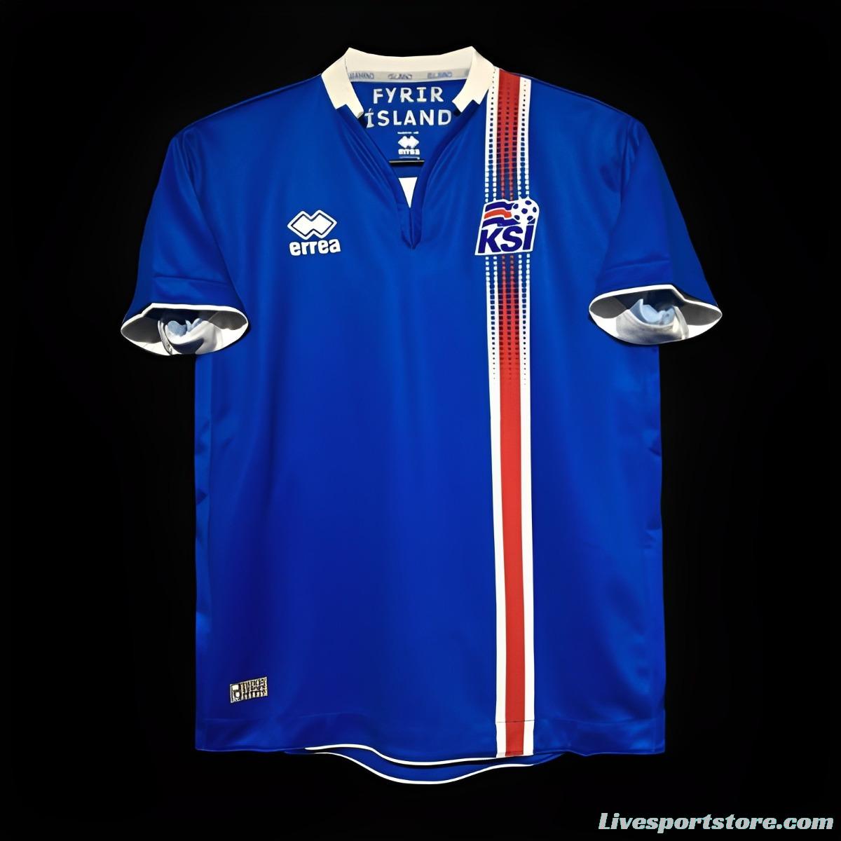 Retro 2016 Iceland Home Jersey