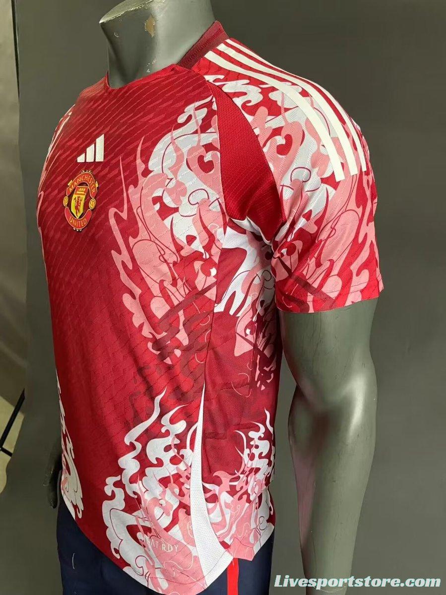 Player Version 23/24 Manchester United Red Pre-Match Jersey