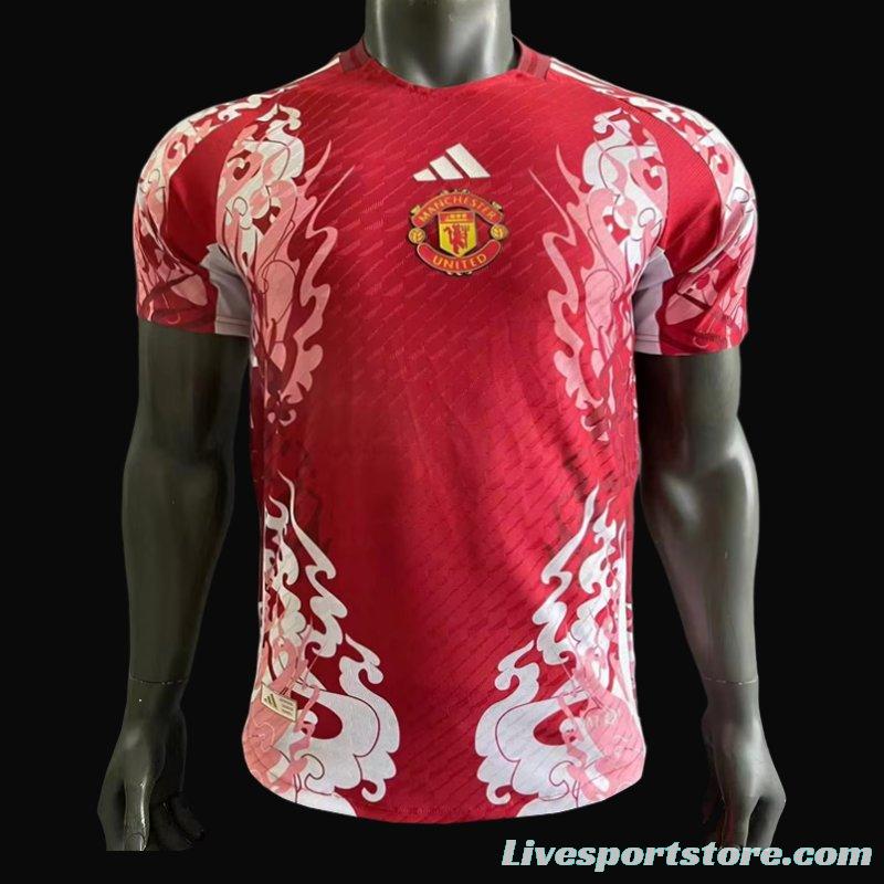 Player Version 23/24 Manchester United Red Pre-Match Jersey