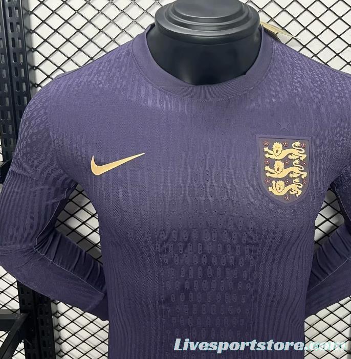 Player Version 2024 England Away Long Sleeve Jersey