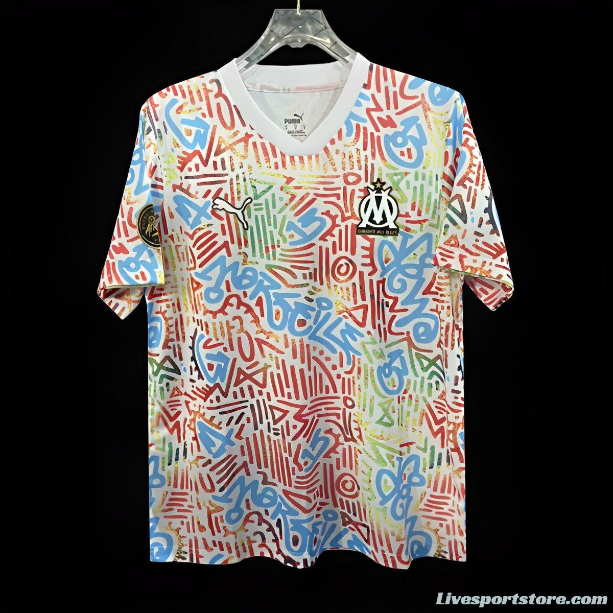 24/25 Olympique Marseille Africa White Special Pre-Match Jersey