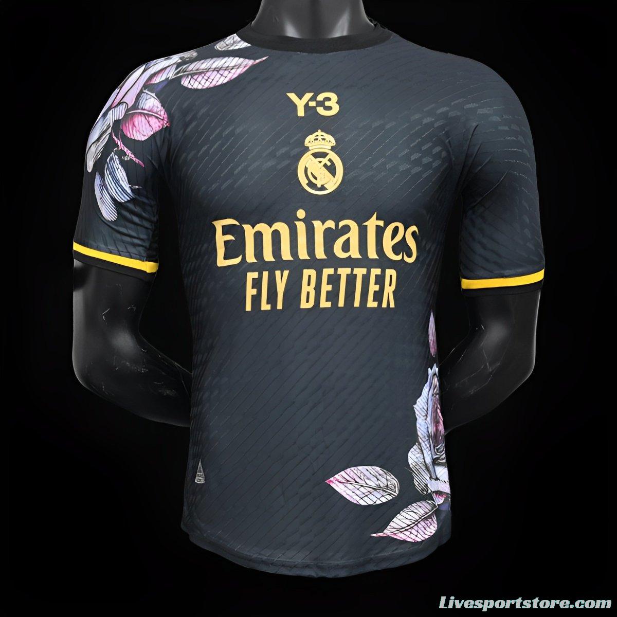 Player Version 2024 Real Madrid x Y3 Black Special Jersey