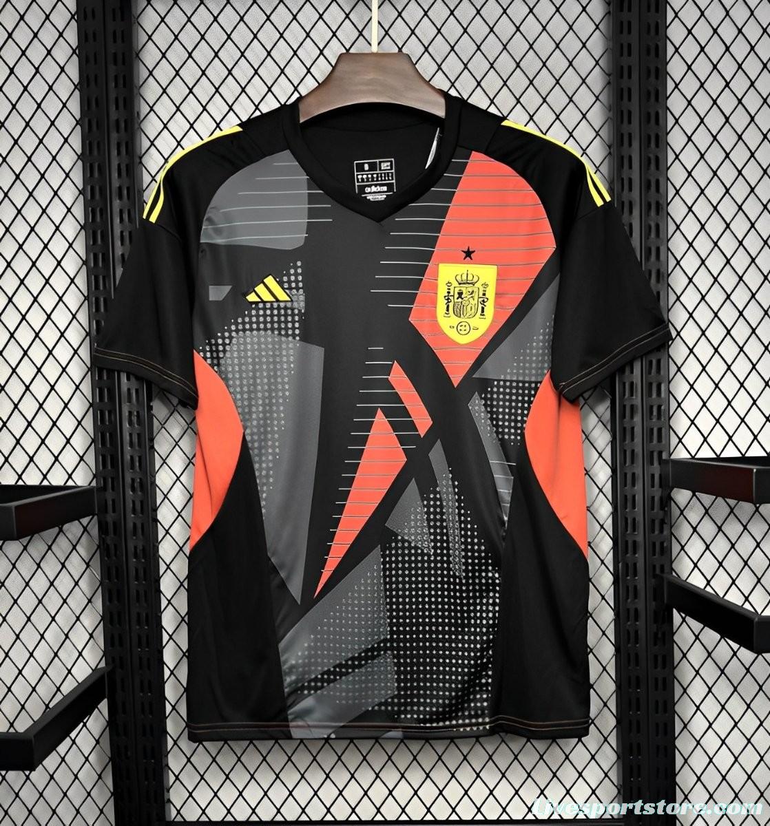 2024 Spain Euro Goalkeeper Black Jersey