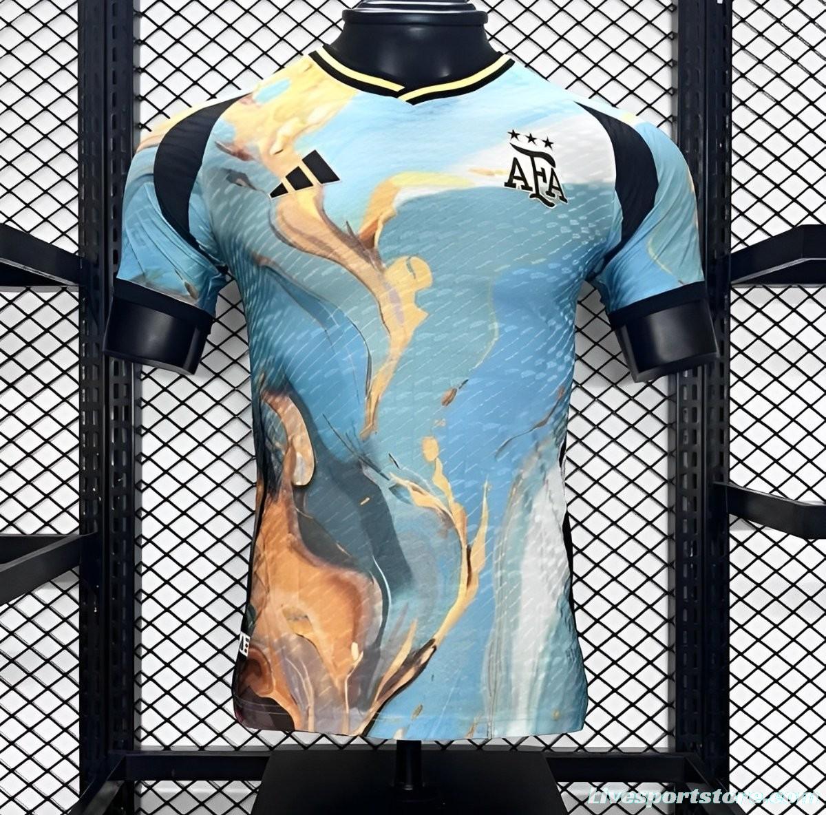 Player Version 2024 Japan Watercolor Painting Blue/Yellow Concept Jersey