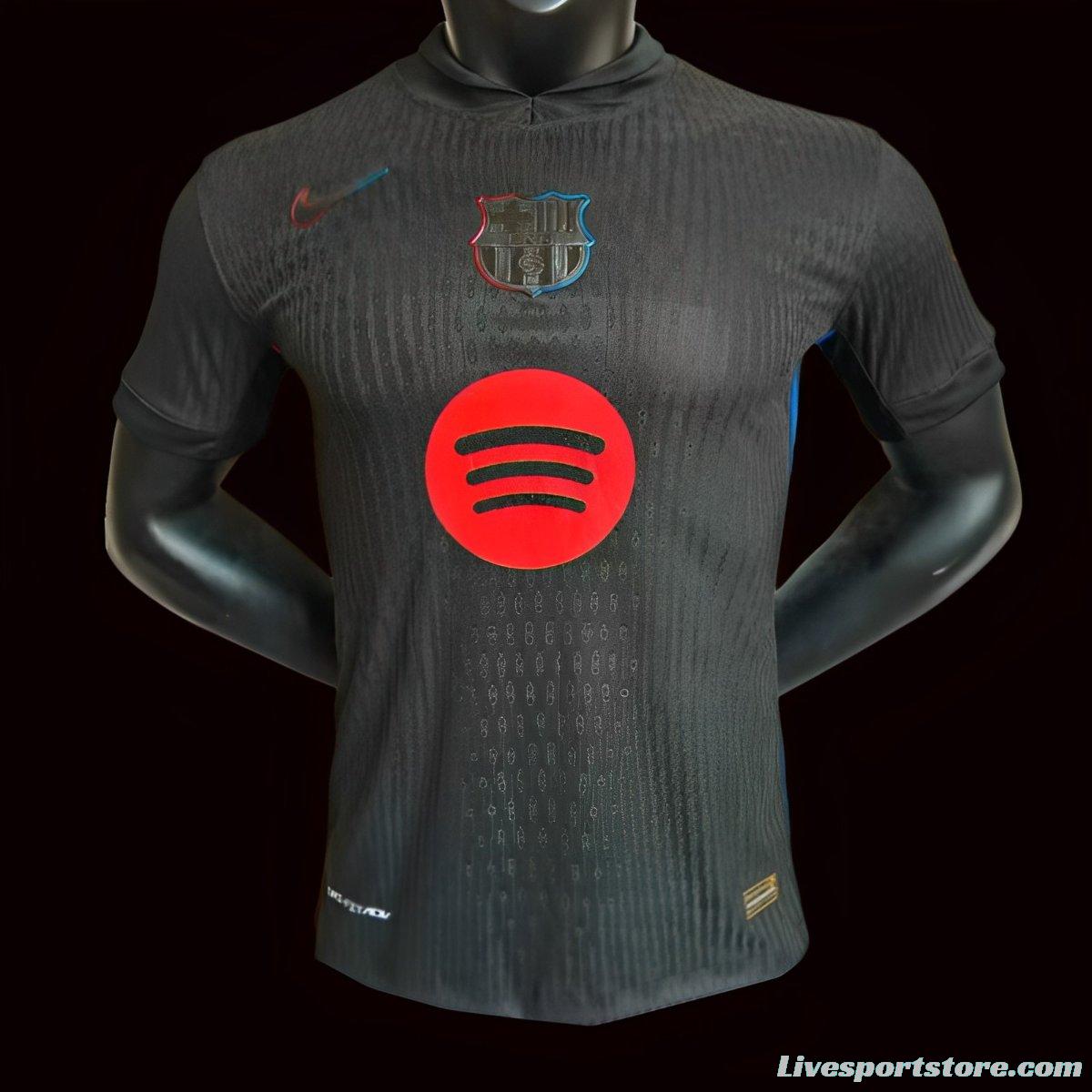 Player Version 24/25 Barcelona Away Black 125th Anniversary Jersey