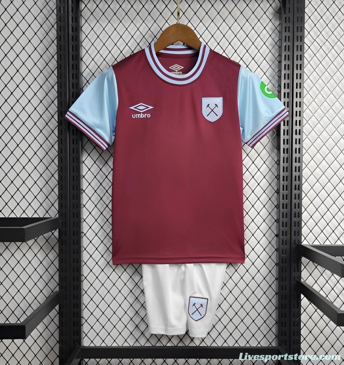 24/25 Kids West Ham United Home Jersey