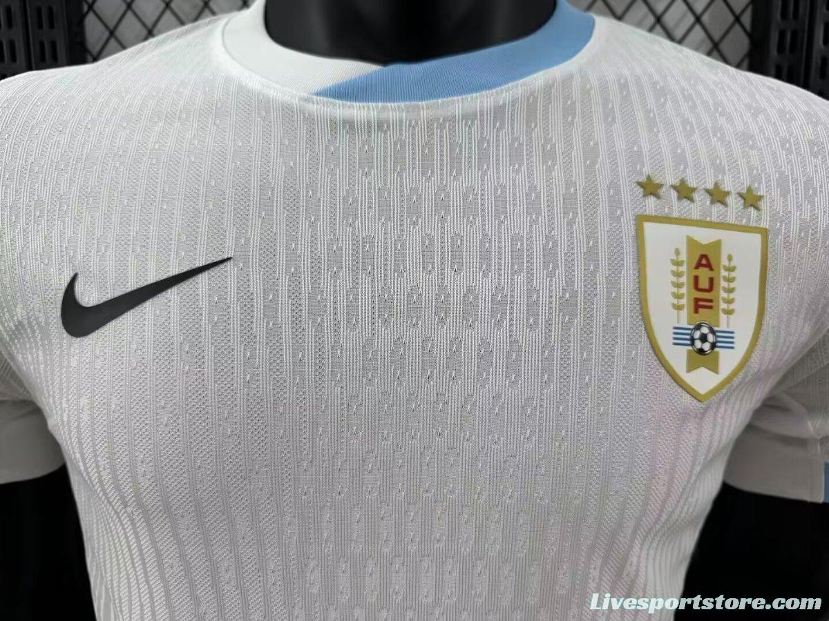 Player Version 2024 Uruguay Away White Jersey